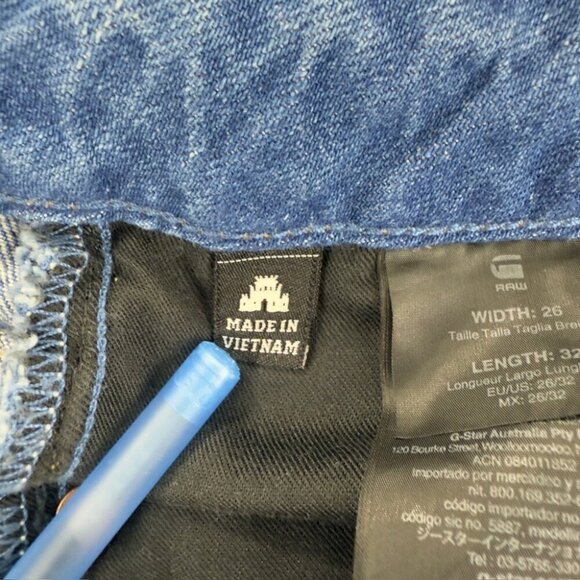 G Star RAW 3301 90’s Tapered Denim Jeans Women’s 26 x 32 US - Picture 11 of 16